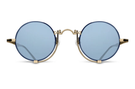 MATSUSA 10601H Brushed Gold – Navy Lens Cobalt Blue