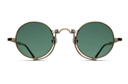 MATSUSA 10601H Shiny Antique Gold Lens Sage Green