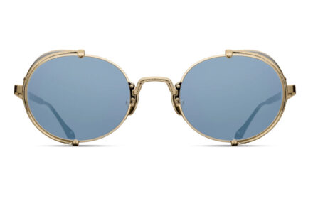 MATSUDA 10610H Brushed Gold Lens Cobalt Blue