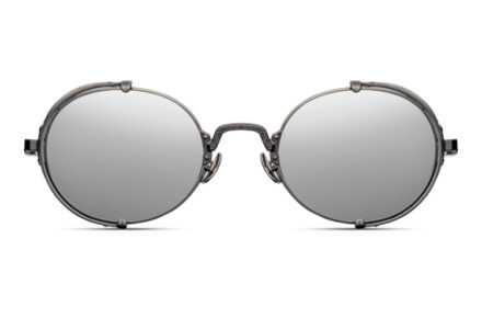 MATSUDA 10610H Matte Black Lens Silver Mirror