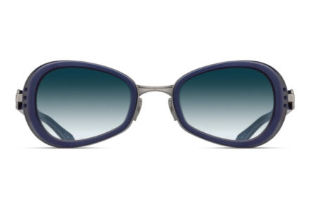 MATSUDA 10616H Matte Navy – Antique Silver Lens Blue Gradient