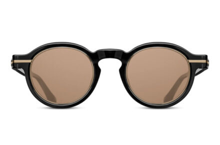 MATSUDA M2050 Black – Brushed Gold Lens Brown