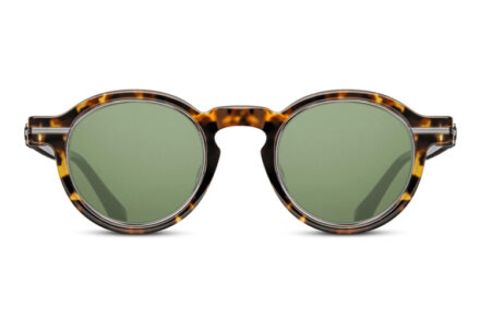 MATSUDA M2050 Tokyo Tortoise – Brushed Silver Lens Sage Green