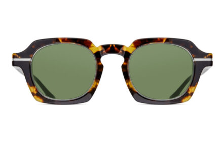 MATSUDA M2055 Tokyo Tortoise – Brushed Silver Lens Sage Green