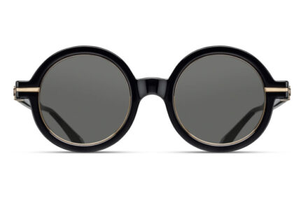 MATSUDA M2059 Black – Brushed Gold Lens Grey Solid