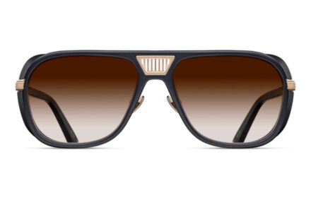 MATSUDA M3023-V2 Matte Gold – Matte Black Lens Brown Gradient