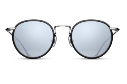 MATSUDA M3058 Brushed Silver – Matte Black Lens Silver Mirror