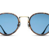MATSUDA M3058 Shiny Antique Gold Lens Cobalt Blue