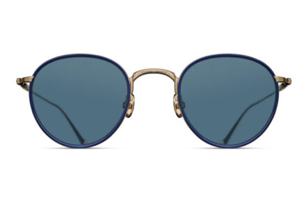 MATSUDA M3085-I Brushed Gold – Navy Lens Blue Grey