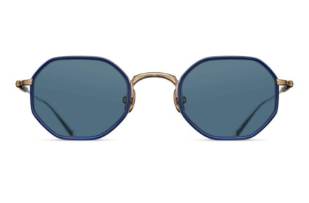 MATSUDA M3086-I Brushed Gold – Navy Lens Blue Grey