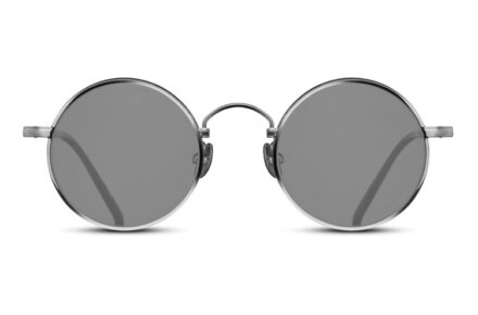 MATSUDA M3100 Palladium White – Matte Black Lens Grey