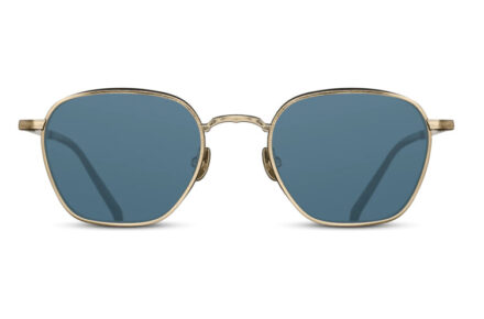 MATSUDA  M3101 Brushed Gold – Matte Black Lens Blue Grey