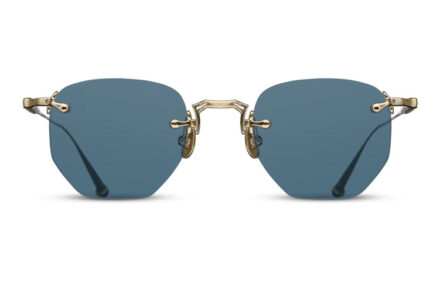 VUARNET M3104-A Brushed Gold Lens Geometric Blue Grey