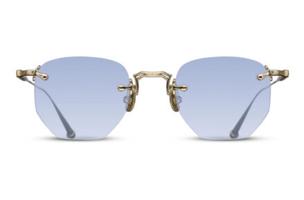 VUARNET M3104-A Brushed Gold Lens Geometric Café Blue Gradient