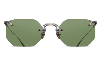 MATSUDA M3104-B Antique Gold Lens Geometric Sage Green