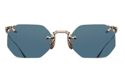 MATSUDA M3104-B Brushed Gold Lens Geometric Blue Grey