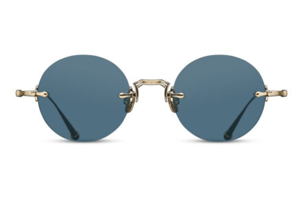 VUARNET M3105-D Brushed Gold Lens Round Blue Grey