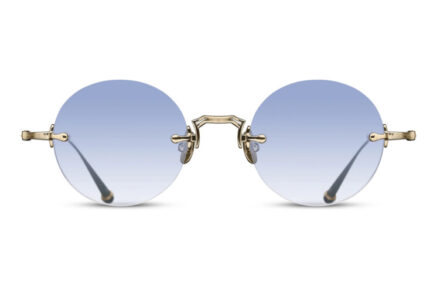 VUARNET M3105-D Brushed Gold Lens Round Café Blue Gradient