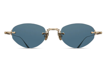 MATSUDA M3105-E Brushed Gold Lens Almond Blue Grey