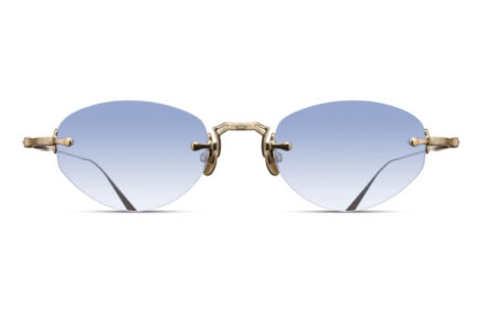 MATSUDA M3105-E Brushed Gold Lens Almond Café Blue Gradient