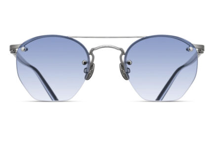 MATSUDA M3117 Brushed Silver Lens Café Blue Gradient