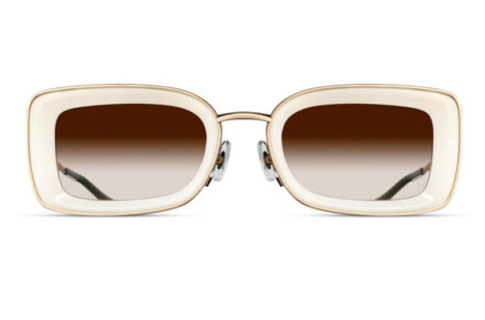 MATSUDA M3124 Brushed Gold – Milk White Lens Brown Gradient