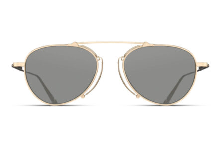 MATSUDA M3130 Brushed Gold Lens Café Grey