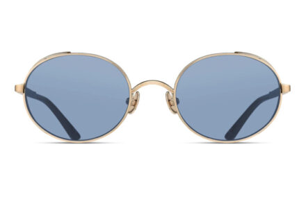 MATSUDA M3137 Brushed Gold – Navy Lens Cobalt Blue