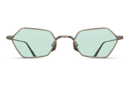 MATSUDA M3138 Antique Gold Lens Café Green