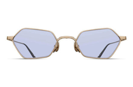 MATSUDA M3138 Brushed Gold Lens Café Blue Solid