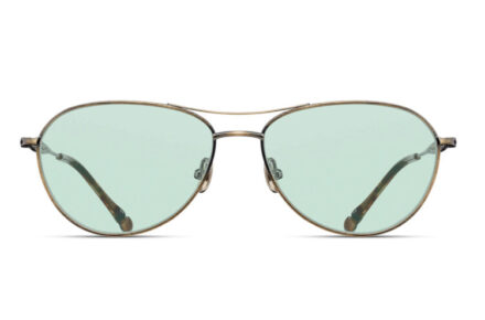 MATSUDA M3139 Antique Gold Lens Café Green