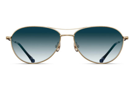 MATSUDA M3139 Brushed Gold Lens Blue Gradient