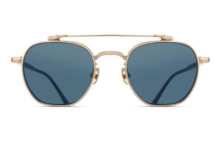 MATSUDA M3148 Brushed Gold Lens Blue Grey